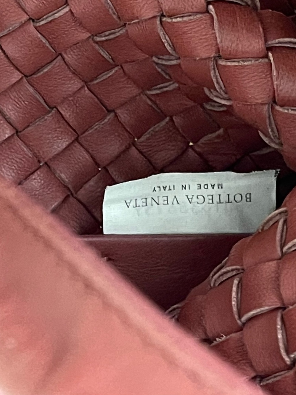Bottega Veneta Woven Fringe Tote in muted Rose color - Picture 9 of 15